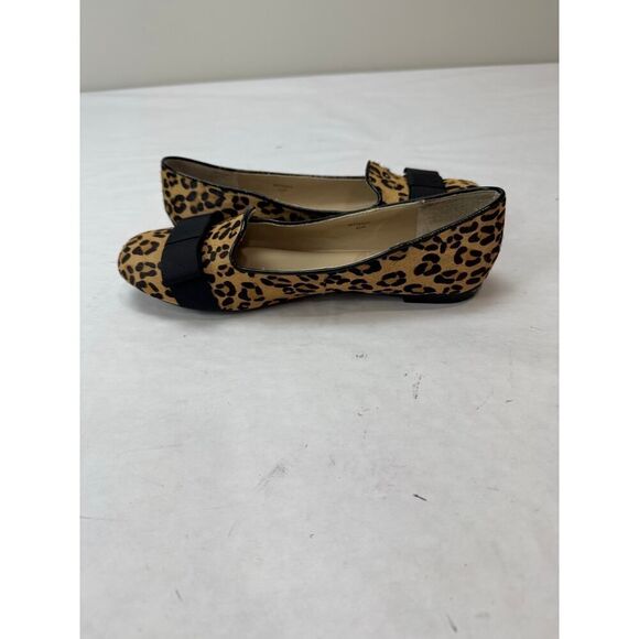 Y2K Cheetah Print Vintage Cow Hair Ellen Tracy Ballet Flats Bethesda - Size 6.5 - Picture 2 of 9
